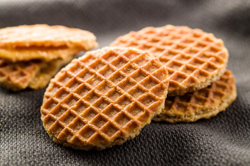 Sweet waffle biscuits.