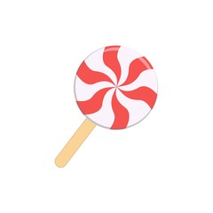 candy on a stick on a white background