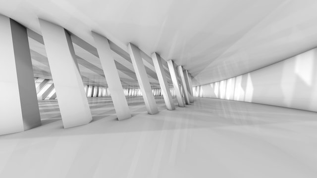 Futuristic room, D Rendering