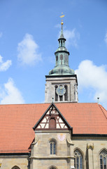 Fototapeta na wymiar Marienkirche zu Königsberg in Bayern
