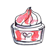  cream, gel texture, cosmetics, care  illustration