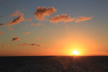 Sunset on the ocean
