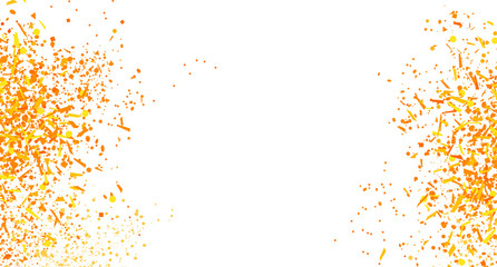 Confetti on isolated white. Bright explosion. Texture with falling geometric elements. Abstract background. Pattern for design. Print for polygraphy, banners, t-shirts and textiles. Greeting cards