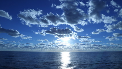 Fototapeta na wymiar Beautiful ocean and perfect sky