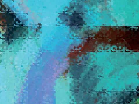vector abstract background in blue-emerald tones with brown spots