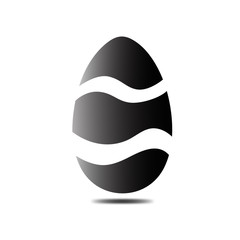 Black and white easter egg - 256305605