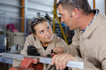 factory workers during work