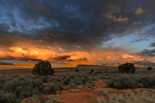 Colorful Sunset Near Saint George, UT