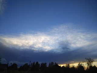 sunset in mountains