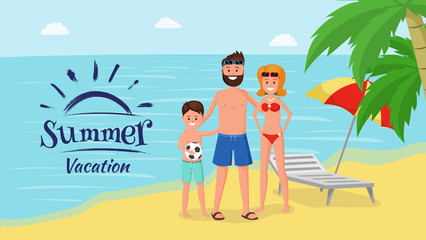 Family vacation illustration
