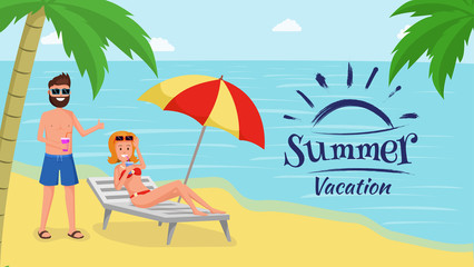 Obraz na płótnie Canvas Concept of summer vacation