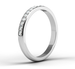 Single diamond wedding ring