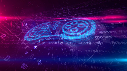 Gamepad controller hologram concept © Skórzewiak