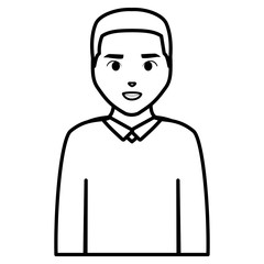 young and casual man character