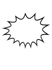 sprechblase comic cartoon denkblase rahmen umrandung kontur textrahmen text schreiben zacken cool design retro logo