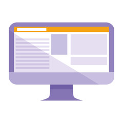 computer desktop isolated icon