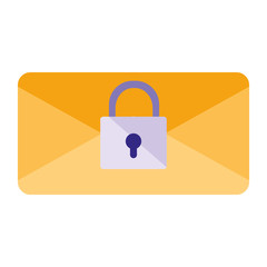 envelope mail with padlock