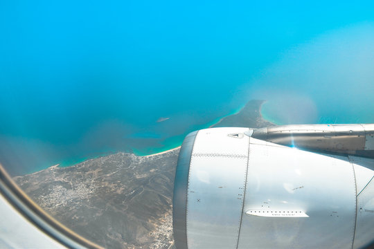 view from window of an airplane