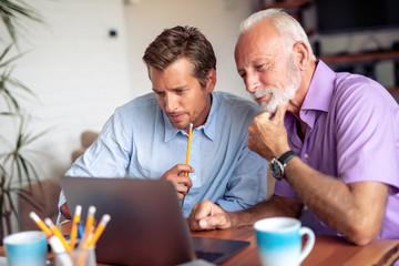 Business people working together