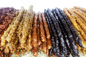 Turkish Delight Lokum- sweet walnut sausage
