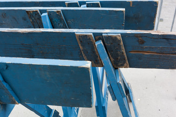 Police fence, close up