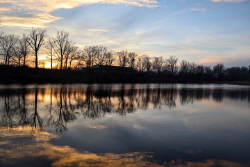 Fototapeta premium Sonnenuntergang in Wien