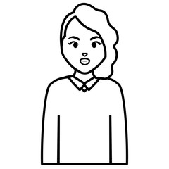 beautiful and young woman character