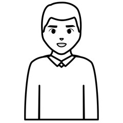 young and casual man character