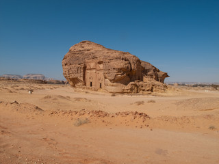 Fototapeta na wymiar Madain Saleh, archaeological site with Nabatean tombs in Saudi Arabia (KSA)