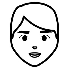 young man head character