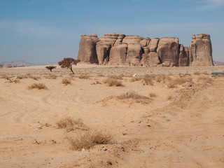Madain Saleh, archaeological site with Nabatean tombs in Saudi Arabia (KSA)