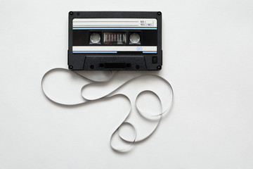 Cassette tape, retro audio cassette