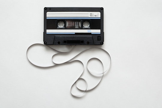 Cassette tape, retro audio cassette