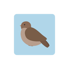 Bird. Little bird. Logo bird. Icon bird. Vector illustration. EPS 10.