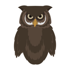 Owl. Owl icon. Animal, bird. Vector illustration. EPS 10.