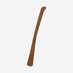 Wooden stick. Brown wood stick. Vector illustration EPS 10.