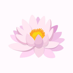 Lotus flower. Pink lotus. Flower. Vector illustration. EPS 10. © Maksym Vector