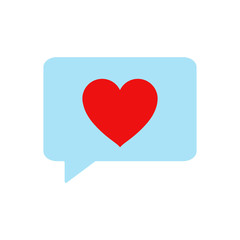 Sms with heart. Valentines day symbol. Vector illustration. EPS 10.