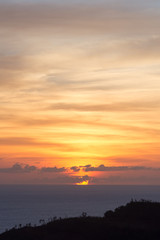 Fototapeta na wymiar sunset over the sea with splendid colorful cloud