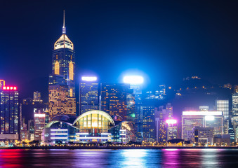 香港　ビクトリア・ハーバー　夜景