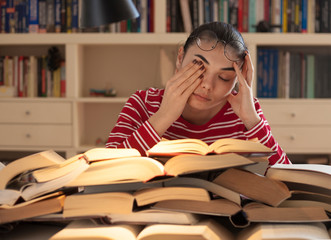 beautiful woman reading book