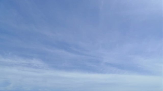 Up close shot of overcast greyish blue skies with moving clouds
