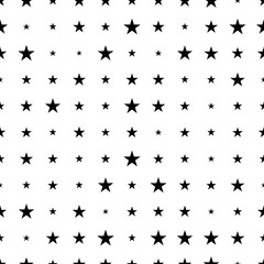 Abstract seamless pattern with halftone stars. Geometric background. Screen print. Vector illustration.  