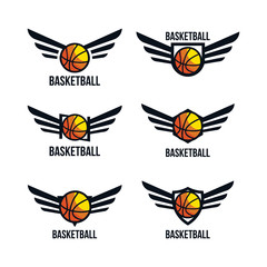 Basketball vector logo set