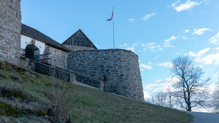 Fototapeta premium Gamle Fredrikstad Kongsten fort, gród królewski, zamek, pałac, forteca Norge Norway Norwegia 