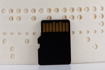 Punched tape old paper data obsolete with sd card,  bit.