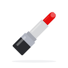 Lipstick vector flat material design isolated object on white background.