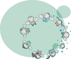 人々の暖かい輪