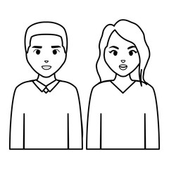 couple avatar characters icons