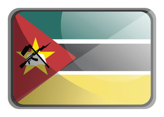 Vector illustration of Mozambique flag on white background.
